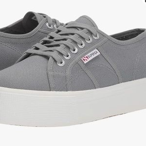 GREY SUPERGA 2790 PLATFORM SNEAKERS